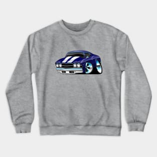 Classic American Muscle Car Cartoon Crewneck Sweatshirt